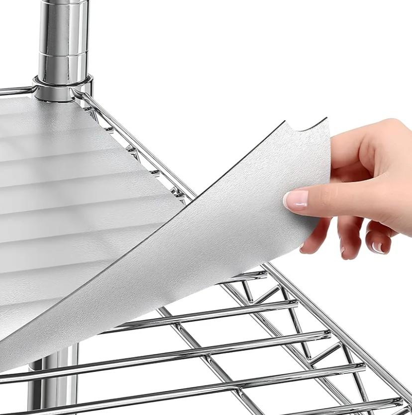 Sterling Shelf Liners Wire Rack Covers: Plastic Shelf Liner Cover for Wire Shelving: Cover Mats for Shelves in Pantry, Closet, and More: 18x48 Inch: Clear, Set of 4