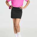 Real Essentials 4 Pack: Girls' Active Athletic Skort - Tennis Golf Skirt for Kids with Shorts Lining (4-16) (S)