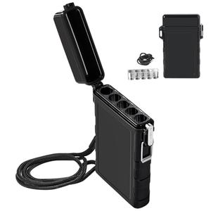 Waterproof Case, Portable Holder Case, Airtight Container with Removable Holder/Lanyard, EDC Storage Box for 110mm Size - Sealed Organizer for Men Women, Outdoor Survival Accessories Hiking Camping