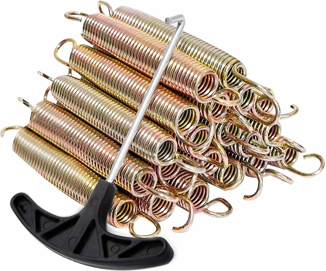 20pcs Trampoline Springs 6.5 Inch Heavy Duty Galvanized Steel High Tensile Replacement Kit with T-Hook,Trampoline Accessories
