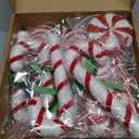 16 Pcs Candy Cane Christmas Decorations, Christmas Glitter Candy Cane Hanging Ornaments Xmas Swirl Windmill Lollipop Home Decor for New Year Xmas Indoor Home Supplies(Red,Classic)