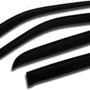 Outside Mount Car Window Rain Guards Compatible with Chevrolet Avalanche 2007-2013 | Tape-On | Rain Shields Window Visor Window Deflectors | Dark Smoke, 4 Pcs Set, WV2M-053