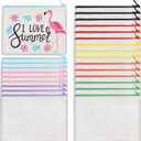 24Pcs Canvas Makeup Bags Bulk, 7.87 x 5.7 Inch Cotton Sublimation Blank DIY Heat Transfer Cosmetic Bag w/Colorful Zipper for Bridesmaid Makeup Bag Travel Toiletry Pouch Storage, Mother's Day Craft