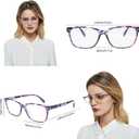 CLASAGA Progressive Multifocus Reading Glasses for Women, Pattern Print Blue Light Block Stylish Ladies Computer Readers