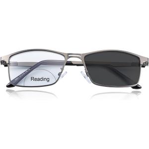 YIMI Photochromic Bifocal Reading Glasses UV Outdoor Sunglasses Computer Anti Blue Light Transition Eyeglasses for Men Women
