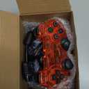 Degulan Wired Controller for PS-2 High Performance Double Shock Gamepad Joystick Remote Compatible with Play 2 (Clear Red and Clear Blue)