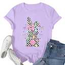 Funny Easter Shirt Women Chillin’ with My Peeps T-Shirt Happy Bunny Tee Rabbit Graphic Tee Top 2XL