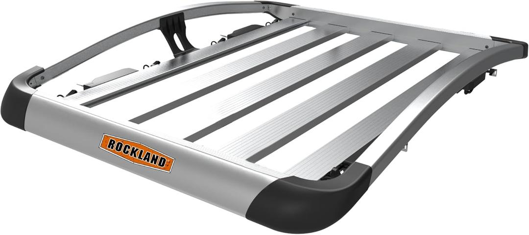 Rockland Anti-Rust Aluminum Roof Basket 200 lbs. Capacity, 49" x 38" x 5", Lightweight and Durable, Universal Rooftop Cargo Carrier
