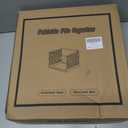 File Organizer Box with Lid,Hanging Filing Folder Organizer for Document Storage with Plastic Slide, Letter-size File Holder Filing Box for Office/Home/Decor/1Pack