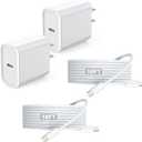 iPhone 17 16 Charger,2Pack USB C Wall Charger Block Chargers Fast Charging with 10FT USBC to C Woven Cable for iPhone 17/17 Pro/17 Pro Max/17 Air/iPhone 16/16 Plus/16 Pro Max/16E/15/15Pro,iPad Pro