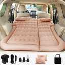 SAYGOGO SUV Air Mattress Camping Bed Cushion Pillow - Inflatable Thickened Car Air Bed Mattress with Air Pump Portable Sleeping Pad for Home Car Travel Camping Upgraded Version - Beige1