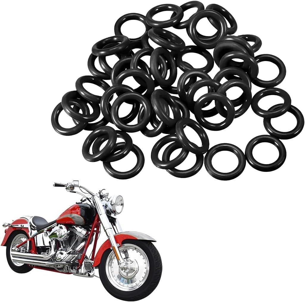 3 x Zpana 100PCS Oil Drain Plug O-Ring, OEM#11105 Nitrile Rubber Motorcycle Oil Pump Gasket Replacement, Motorbike Engine Transmission Drain Plug Seal Washers, Compatible with Davidson