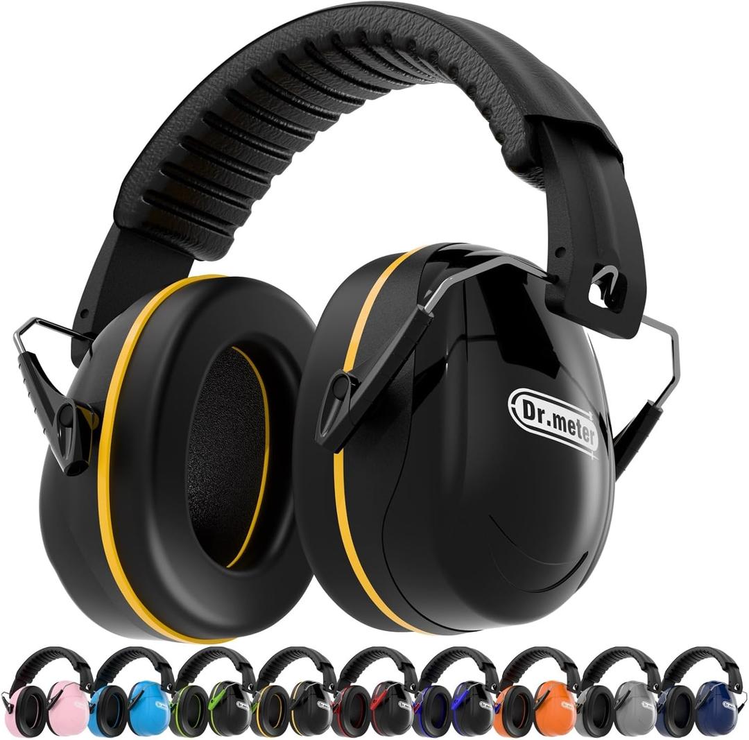 Dr.meter Noise Reduction Ear Muffs, Noise Cancelling Headphones for Adults, Kids Autism Sensory Ear Protection Earmuffs, 31dB Hearing Protection for Shooting Gun Range, Mowing, Monster Jam, Focus