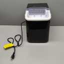 OLIXIS Ice Maker Machine with Handle,26lbs in 24Hrs,9 Ice Cubes in 6 Mins,Auto-Cleaning Portable Ice Maker with Basket and Scoop, Countertop Ice Maker for Home/Kitchen/Camping/RV, Sleek Black