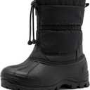 Men's Winter Snow Boots Waterproof Warm Outdoor Lightweight Non Slip Cold Weather Shoes (11 US, Black)