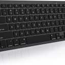 OMOTON Bluetooth Keyboard Compatible with Mac, Compact Wireless Keyboard Compatible with MacBook Pro/Air, iMac, Mac Mini/Pro Laptop and PC, Dark Black