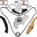 Timing Chain Kit with Water Pump, For Ford Edge/ Explorer/ F-150/ Flex/ Mustang/ Police Interceptor Sedan Utility/ Taurus/ Transit-150 2011-2019 3.5L 3.7L V6 3496cc 3726cc #OE BL3Z-6268-A AT4Z-6268-A