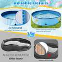 Foldable Dog Pool for Small & Medium Dogs Portable Pet Pool for Outdoor, Backyard, Travel, Beach, Cooling & Bathing, Easy to Store & Clean (Blue, Medium-48" x 12")