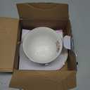 fanquare White Rose Tea Cup and Saucer with Gold Trim, Vintage Bone China Teacup Set with Spoon, 8 oz Coffee Cup for Home Party Gifting