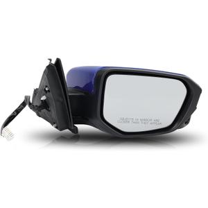 Passenger Side Mirror Compatible with 2016 2017 2018 2019 2020 2021 Honda Civic Sedan/Coupe/Hatchback Lx/Ex/Sport,Mirror with View Camera Power Heated (Blue)