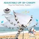 Tanning Chair with Face Hole for Adults, Outdoor Folding Lounge Chair with Canopy and Side Table for Phone Drink Tablet, 4 Position Adjustable Backrest, Lay Flat Chaise Lounger for Beach Patio Pool