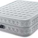 Intex 64489ED Queen Supreme Air-Flow Air Mattress: Fiber-Tech – Queen Size – Built-in Electric Pump – 20in Bed Height – 600lb Weight Capacity