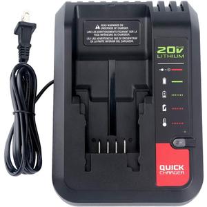 Lasica 20V Max Charger Compatible with Black & Decker 20v Battery and Compatible with Porter-Cable 20v Battery LBXR20 LBXR2020 PCC681L PCC685L PCC692L BDCAC202B 20-Volt Power Tool Charger