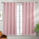 BGment Baby Pink Blackout Curtains for Girls Room - Light Blocking Thermal Insulated Room Darkening Rod Pocket Back Tab Curtains for Bedroom, 2 Window Panels (38 x 45 Inch, Baby Pink)