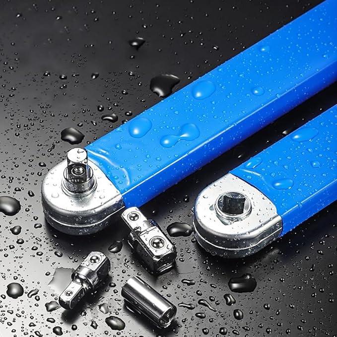 EYCOMTOM Offset Extension Wrench Multifunctional Impact Ready With 1/2", 1/4" And 3/8" Drive Adapters Torque Wrench Ratchet Tight Reach Extension Set