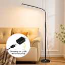 Bright LED Eye-Protecting Reading Floor Lamps Touch and Remote Dimming 3000-6000k, Tattoo Craft Drawing Makeup Adjustable Gooseneck Standing Light,Living Room Chair Sofa Bedroom Office