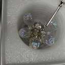 Clear Rose Flower Crystal Figurine with Vase, Bouquet Flowers Ornament Gifts for Wife Girlfriend Women, Handmade Crystal Flower Collectible Home Table Decor ​for Valentines Day Wedding Anniversary