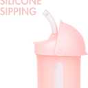 Boon Swig Toddler Silicone Straw Cup, 9 Ounces Pink