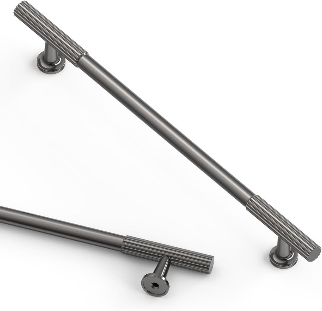 Asidrama 10 Pack 7.5 Inch(192mm) Brushed Black Nickel Cabinet pulls Kitchen Cabinet Handles, Cabinet Pulls Kitchen Cabinet Hardware for Cupboard Drawer Pulls