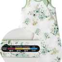 Baby Bamboo Sleep Sack, 70% Rayon Made from Bamboo 30% Cotton 1.0 TOG Infant Wearable Blanket Leaf Giraffe, L(12-18M)
