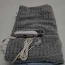 Bedsure Back Heating Pad for Neck and Shoulders, Weighted Heated Pad with Vibration, FSA Eligible Items, Birthday Gifts for Women Men Mom Men, Auto Shut Off, 6.3lbs 20" x 24", Grey