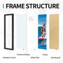 8x24 Picture Frame with Tempered Glass, 4x6 picture frame collage, Display Five 4x6 Photos with Mat or One 8 x 24 Picture without Mat - Horizontal or Vertical Wall Mounting, 2 Pack, Black