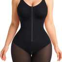 REYEOGO Shapewear for Women - Fajas Colombianas Moldeadoras Waist Trainer for Women Tummy Control (XX-Large, Black)