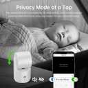 SYMYNELEC 5GHz Security Camera Indoor: 2K Baby Monitor with Phone App - Pet Camera with Speaker for Dog/Cat Owners - AI Motion Detection One-Touch Call Auto Tracking IR Night Vision TF/Cloud Storage