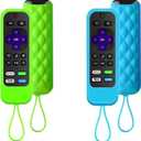 2 Pack Remote Case Compatible with Roku TCL Hisense Remote Controls,Silicone Protective Controller Sleeve for Roku Express 4K - Streaming Stick+Glow in The Dark
