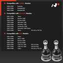 A-Premium 2 x Front Upper Ball Joint, Compatible with Chevy GMC Cadillac - 1999-2008 - Silverado 1500, Sierra 1500, Tahoe, Yukon (XL 1500), Suburban, Express, Savana, Avalanche, Escalade (ESV & EXT)