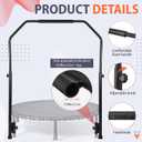 Arrowbash Adjustable Handle Bar Accessory for 40" Round Fitness Trampolines Non-Slip Cushy Rebounder Handle Accessory 4 Levels Adjustable Easy Assembly Trampoline Not Included