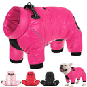 AOFITEE Dog Coat, Waterproof Dog Jacket for Winter, Warm Fullbody Dogs Snowsuit, Winter Coat for Small Dogs, Zip Up Pet Puffer Jacket Fleece Vest, Outdoor Reflective Cold Weather Pet Coats, Medium Size XXL