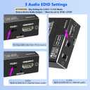 HDMI ARC Audio Extractor, 4K@60Hz HDMI Audio Extractor Splitter, with Optical SPDIF & 3.5mm Output, TV to Optical Toslink SPDIF Stereo, Supports HDCP 2.2 DTS 5.1 for TV, Soundbar, Home Theater