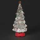 Roman Lighted Swirl Tree Bulb with Red Base, 12.5-inch, Plastic