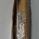 ZOCONE Tension Curtain Rod 51-168 In (4.25-14 Ft), Extra Long Outdoor Curtain Rod for Patio, Shower Curtain Rod No Drilling for Bathroom Windows, Heavy Duty Garland Tension Rod Renter Friendly, White