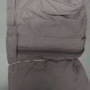 Prite Quilted Tote Bag for Women, Lightweight Puffer Tote with Zipper, Travel Work Nurse Gym Bag(Grey)