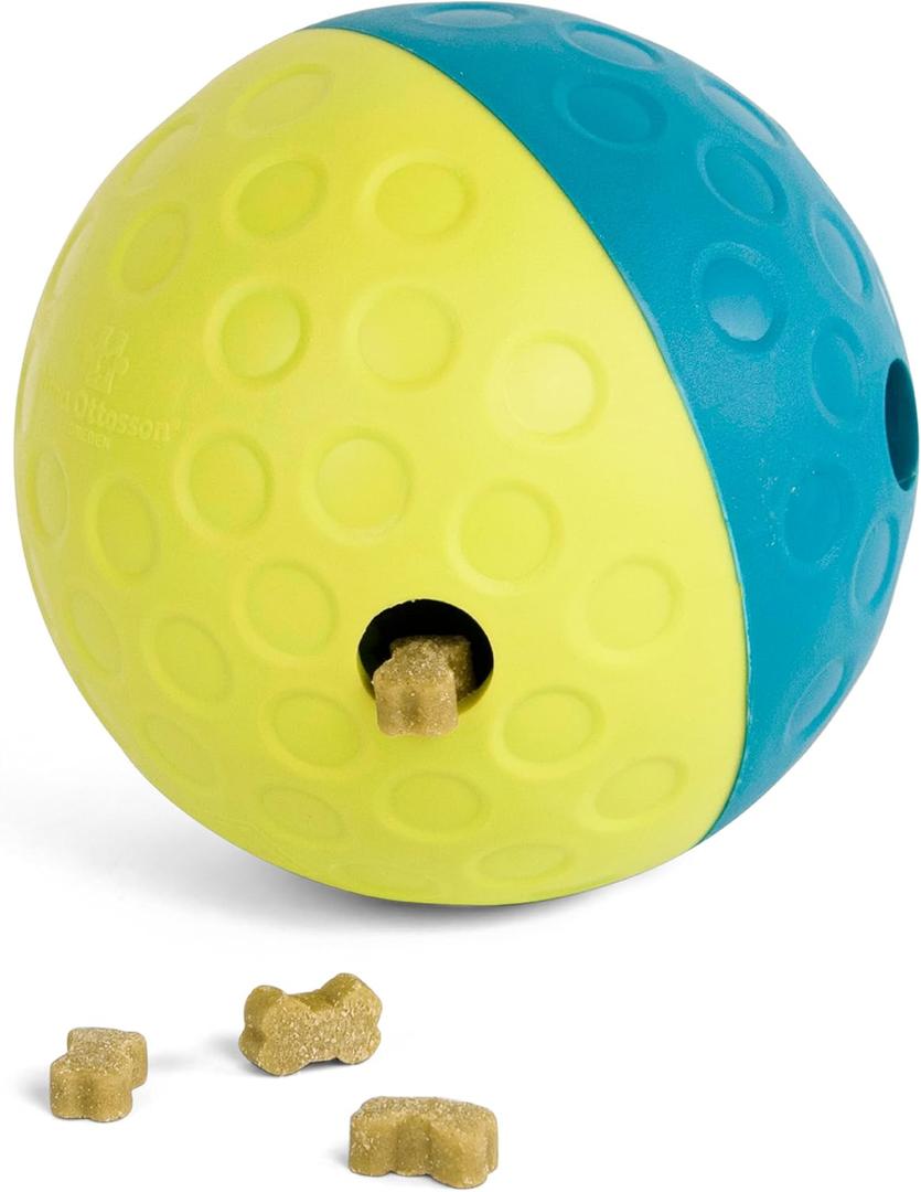 Outward Hound by Nina Ottosson Treat Tumble  Interactive Food-Dispensing Dog Puzzle Ball, Level 1 Beginner, Small, 4.8"