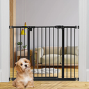 keny 29"-42.5" Baby Gate for Stairs, Auto Close Safety Dog Gate, Pressure Mounted Easy Walk Through Pet Gate for Doorways, Durable Stair Gate, 30" Tall, Black