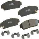 Bendix Premium SBC617 Ceramic Front Brake Pads for Acura Integra 2001-1994, Honda Civic 1995-1994, Civic del Sol 1997-1996