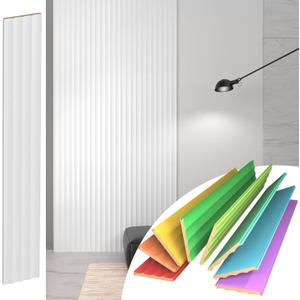MDF Board Wave Wall Panels, Wall Paneling for Home Living Room Decor, Decorative 3D Accent Wavy Panel, Paneles Decorativos para Pared 3D